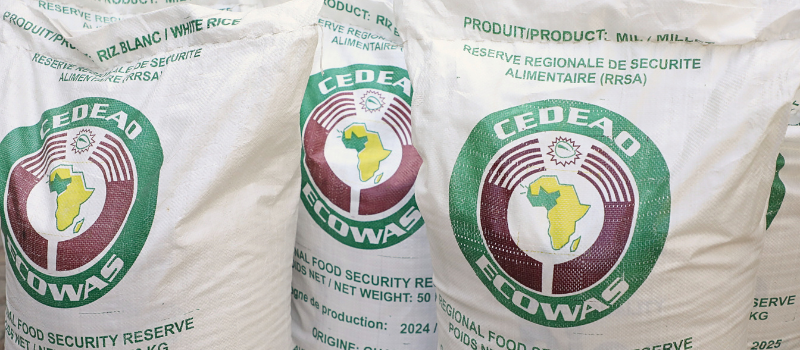 Appui au Plan national de réponse : la CEDEAO donne 500 tonnes de céréales à la République du Ghana