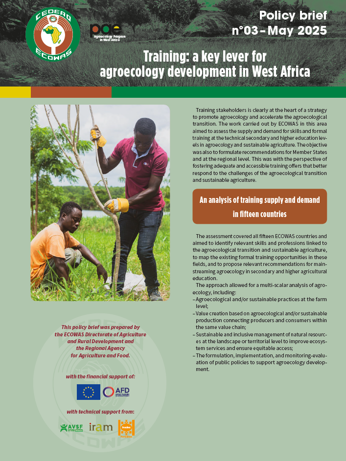 Policy brief -  Training a key lever for agroecology development in West Africa