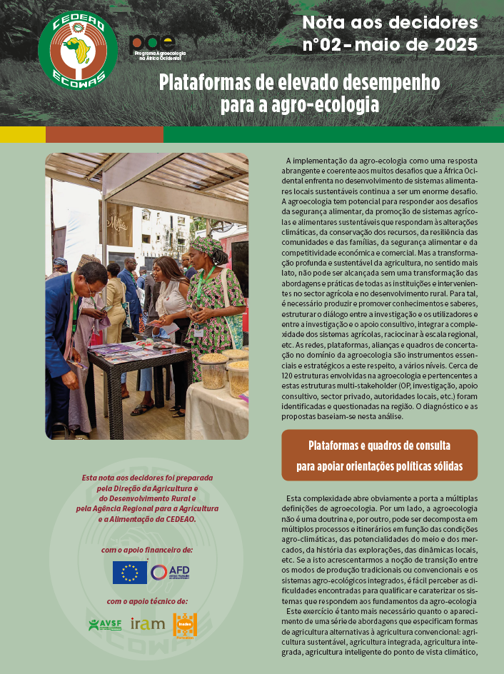 Policy brief - Effective platforms in support of agroecology Policy brief - Effective platforms in support of agroecology