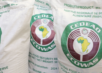 Appui au Plan national de réponse : la CEDEAO donne 500 tonnes de céréales à la République du Ghana